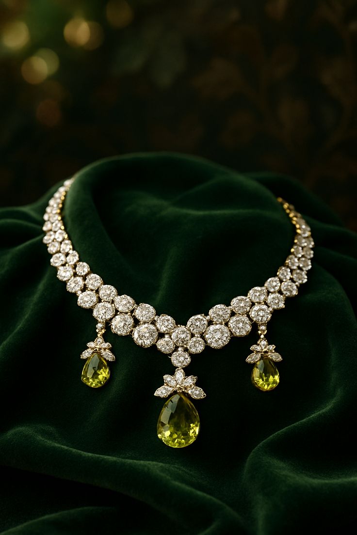 Hir and Diamond Nagina Necklace Set