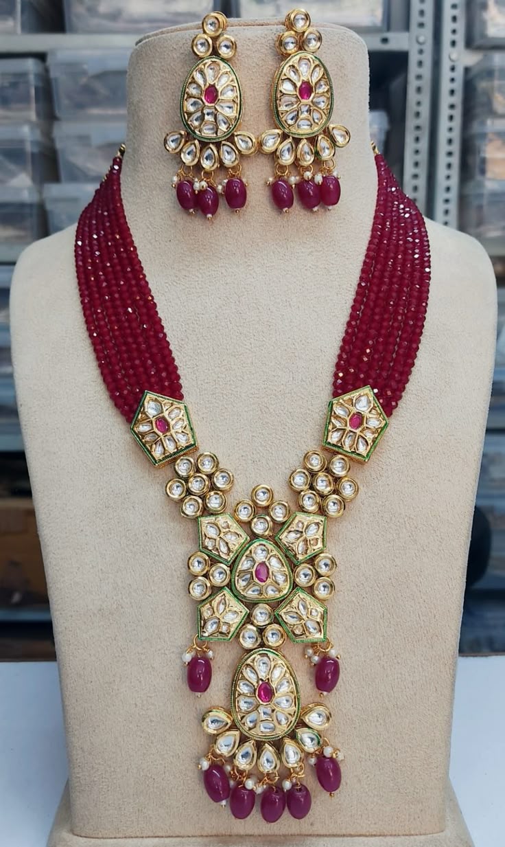 Rani Vaddanam Designer Necklace Set