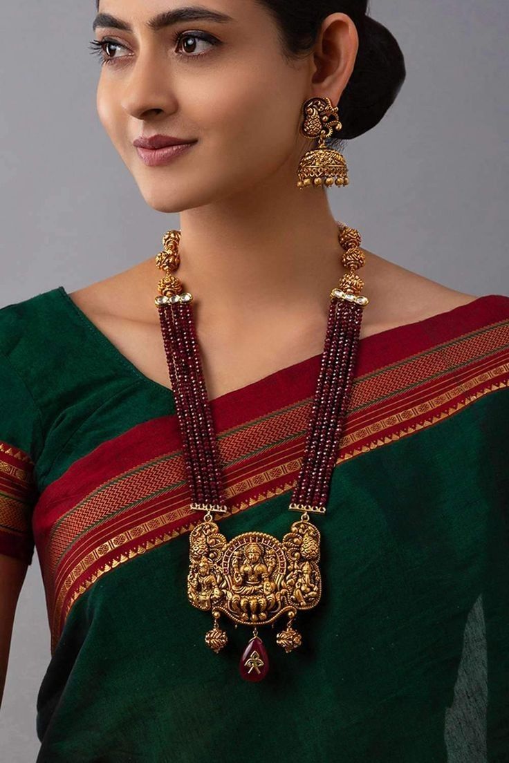 Nila Kolam Super South Kanya Necklace Set